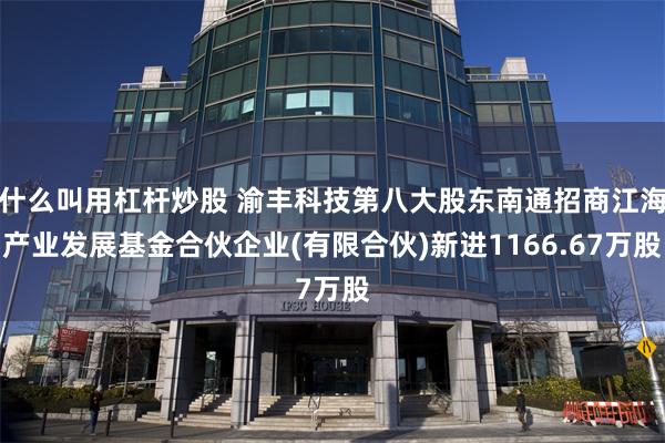 什么叫用杠杆炒股 渝丰科技第八大股东南通招商江海产业发展基金合伙企业(有限合伙)新进1166.67万股