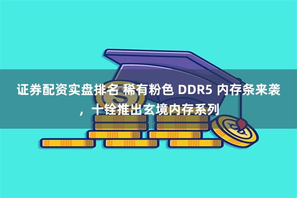 证券配资实盘排名 稀有粉色 DDR5 内存条来袭，十铨推出玄境内存系列