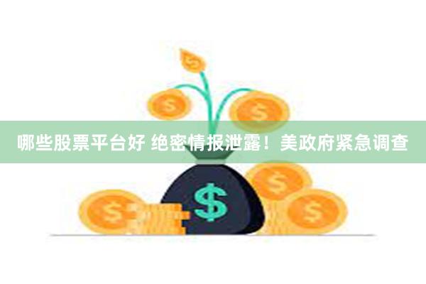 哪些股票平台好 绝密情报泄露！美政府紧急调查